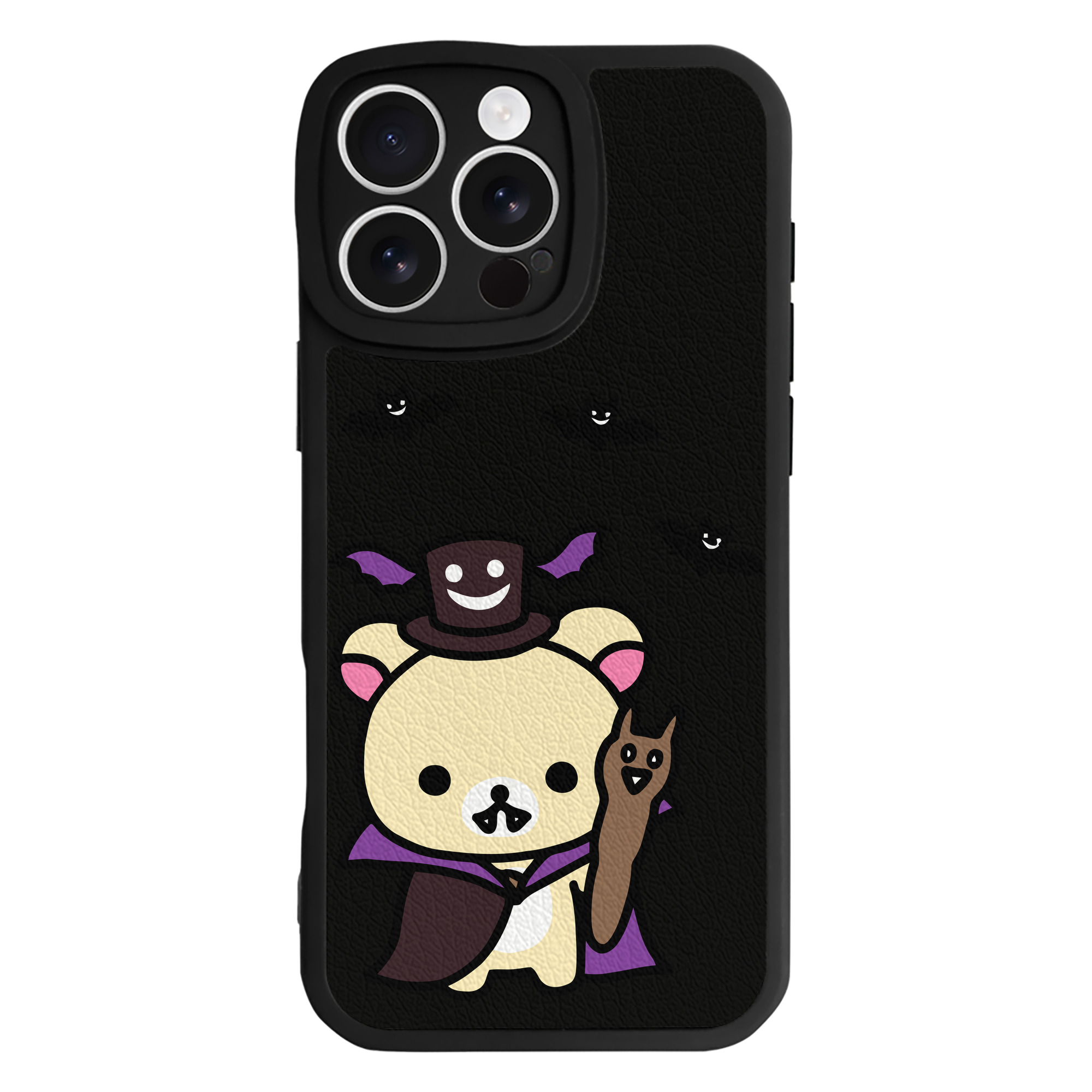 （画像用） リラックマ リラックマ キイロイトリ Rilakkuma Korilakkuma Kiiroitori 【iPhone 16シリーズ対応】シリコンスマホケース（レザー調） 材質：シリコン